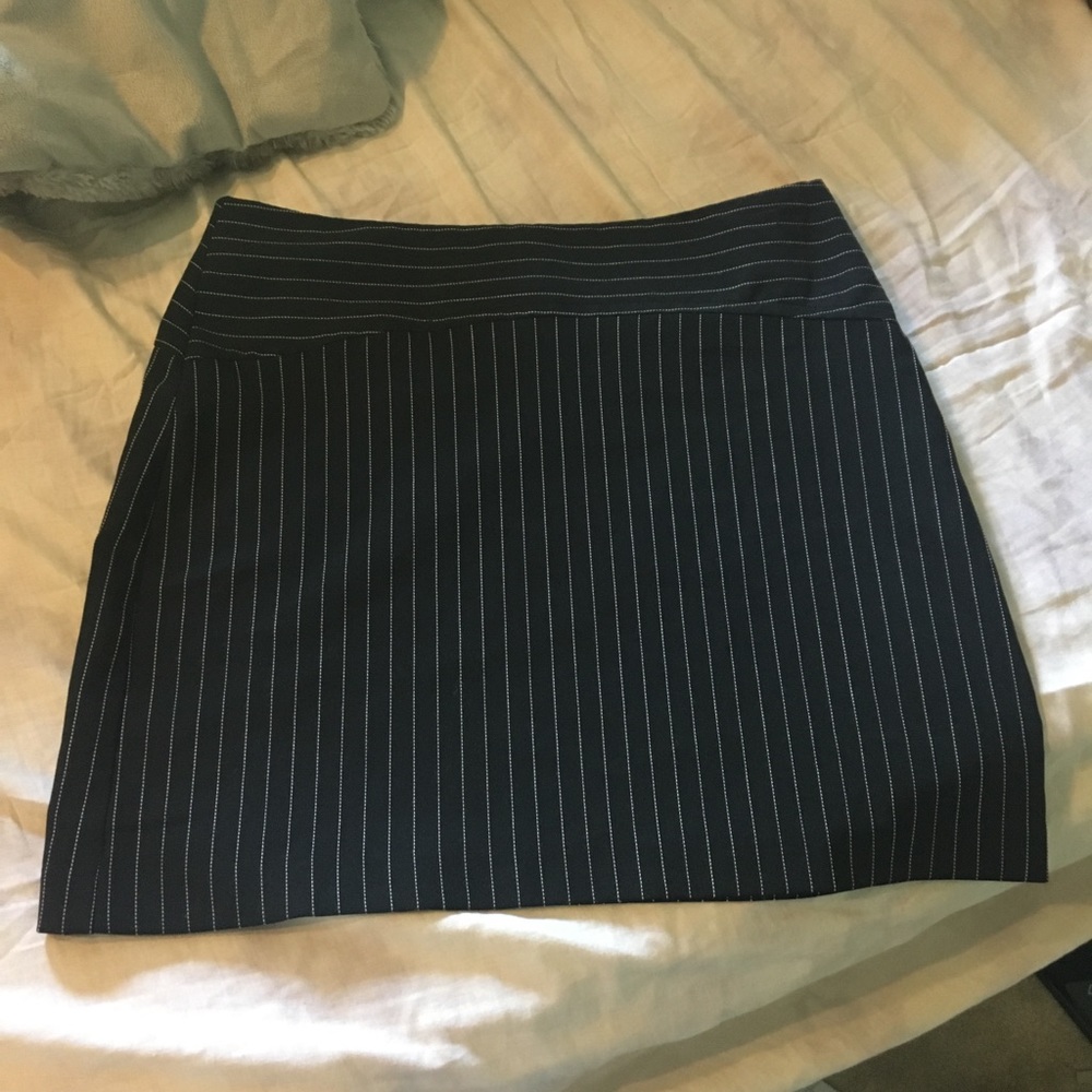Pinstriped pencil skirt